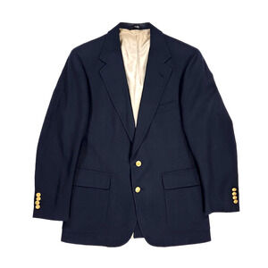 Ralph Lauren Navy Blue Gold-Button Blazer